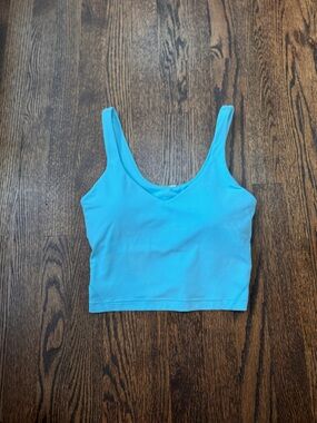 lululemon Align Cropped Tank Top Cyan Blue